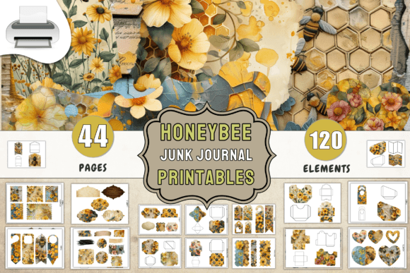 Download Honeycomb Junk Journal Printables - Junk journal Collection