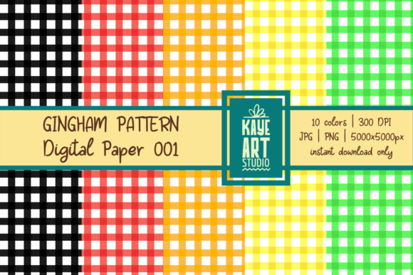 Download Rainbow Gingham Digital Patterns - Gingham digital patterns Collection